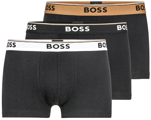 Boss Trunk 3P Power Uomo In Boxer in cotone nero