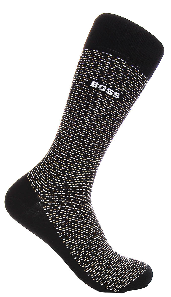 Boss 2 Pair Rs Minipatt Dress Socks In Black