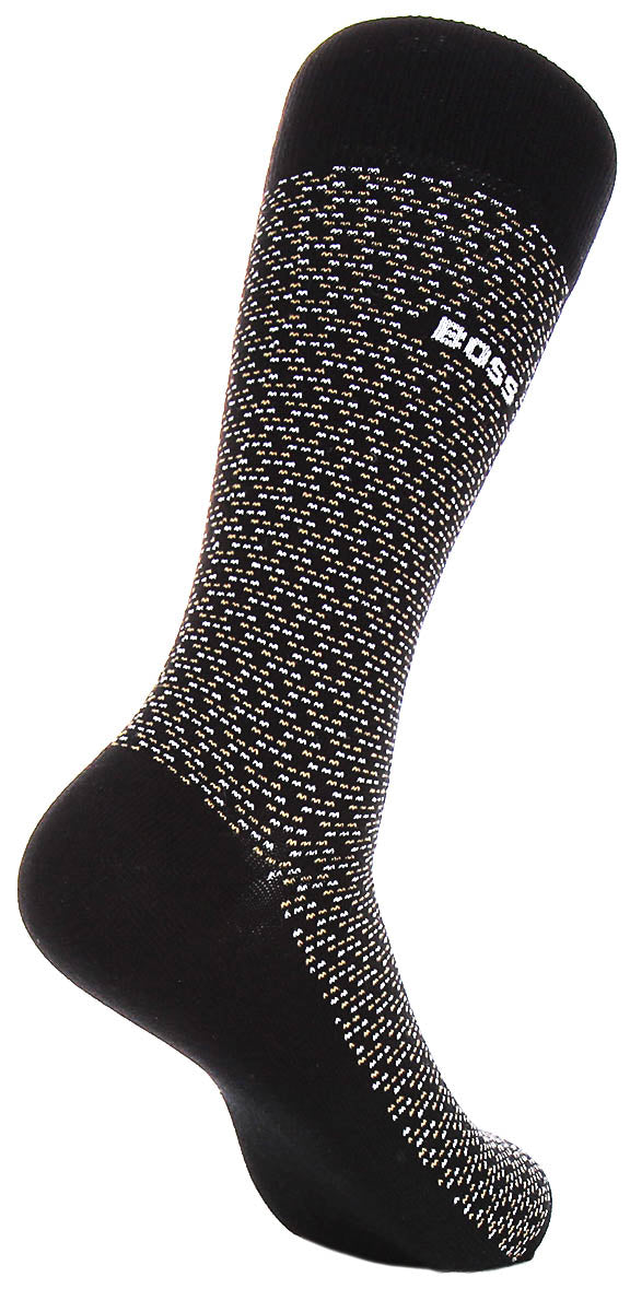 Boss 2 Pair Rs Minipatt Dress Socks In Black