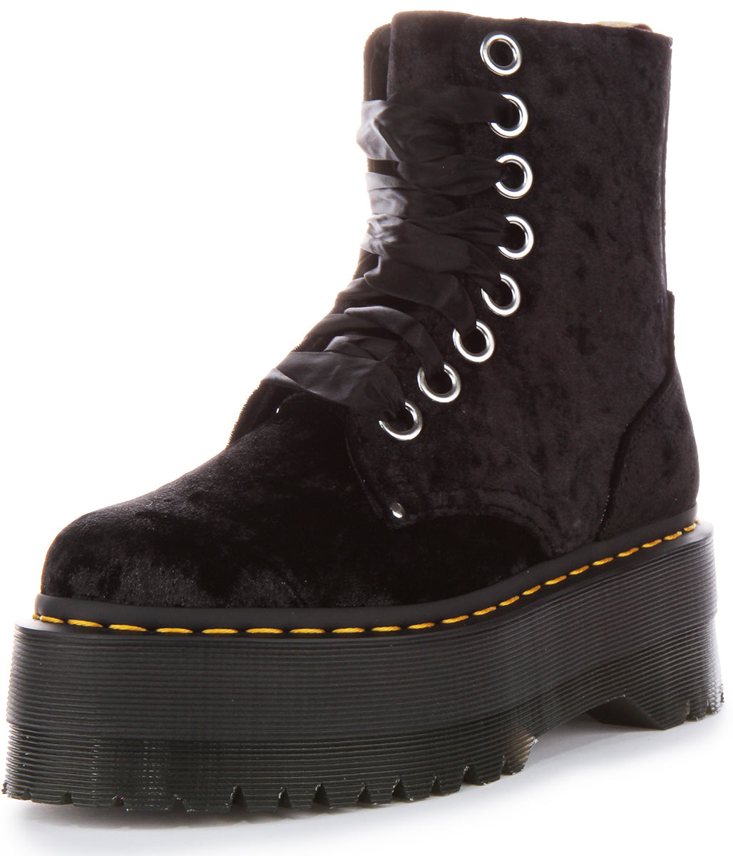 Dr Martens Vegan Jadon Max In Black For Women Platform Boot
