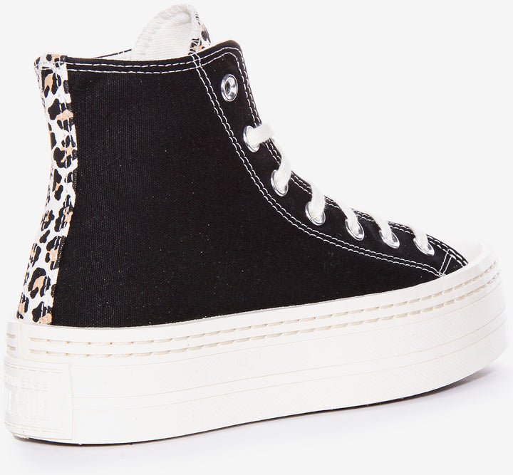 Converse All Star Modern Lift A08009C In Black Leopard