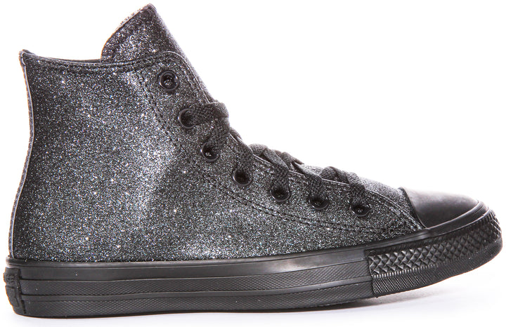 Converse All Star Hi A05432C In Black Glitter