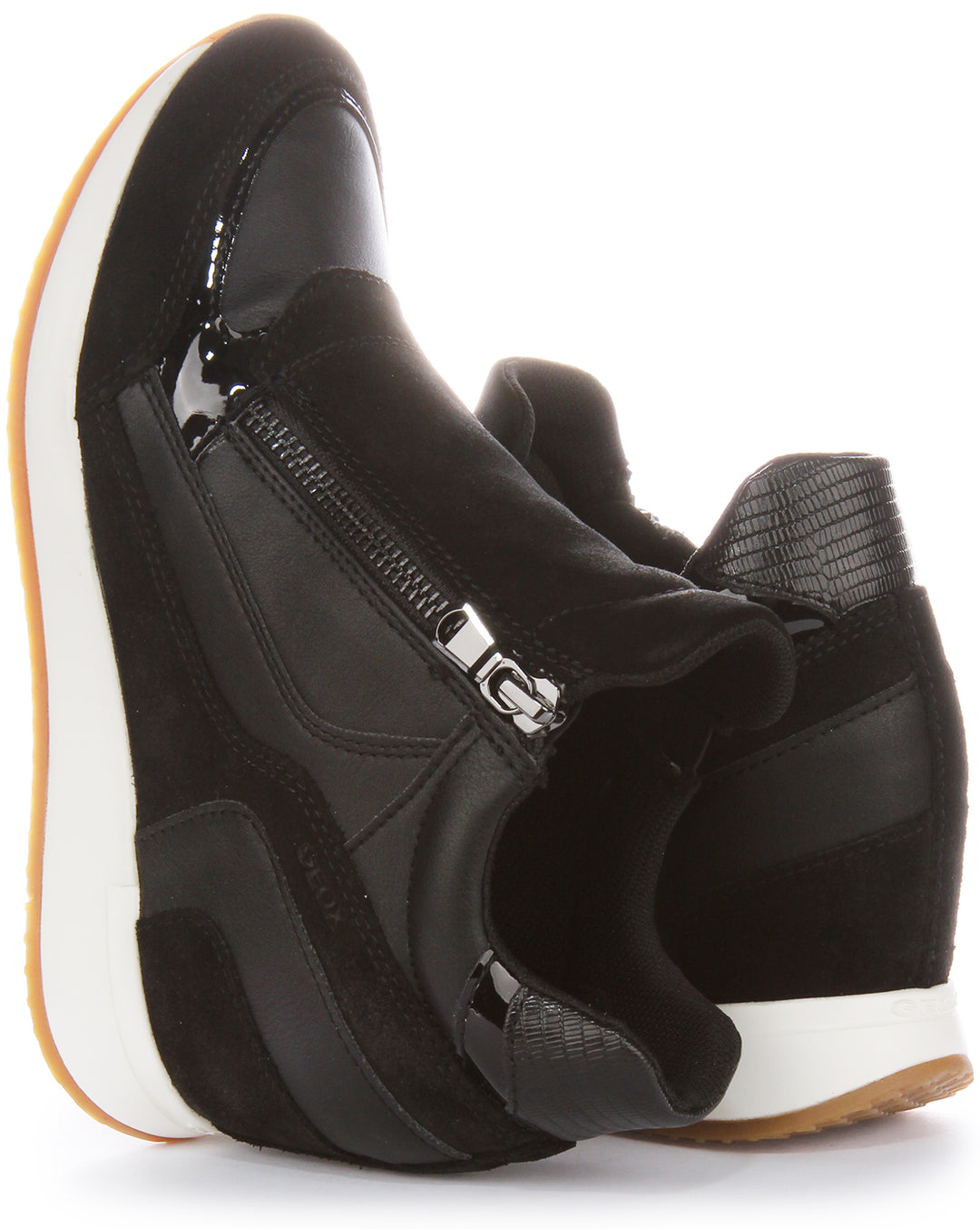 Geox D Nydame Wedge Sneaker In Black For Women