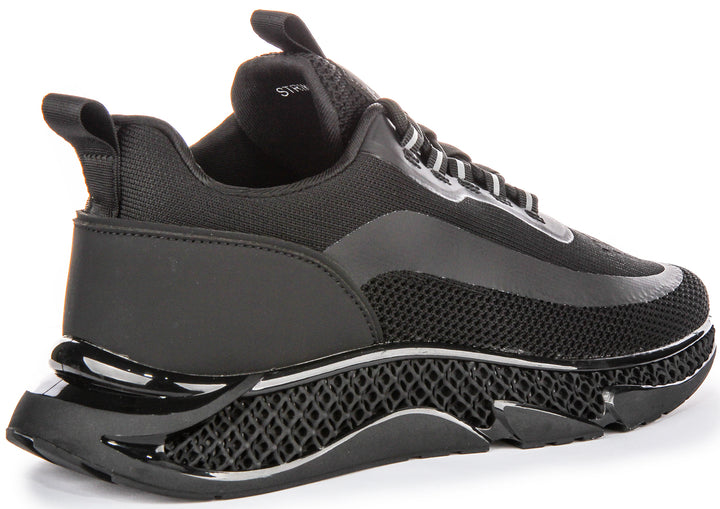 Chaussures de Course en Tissu Tech Ins de Justinreess England Pour Hommes en Noir