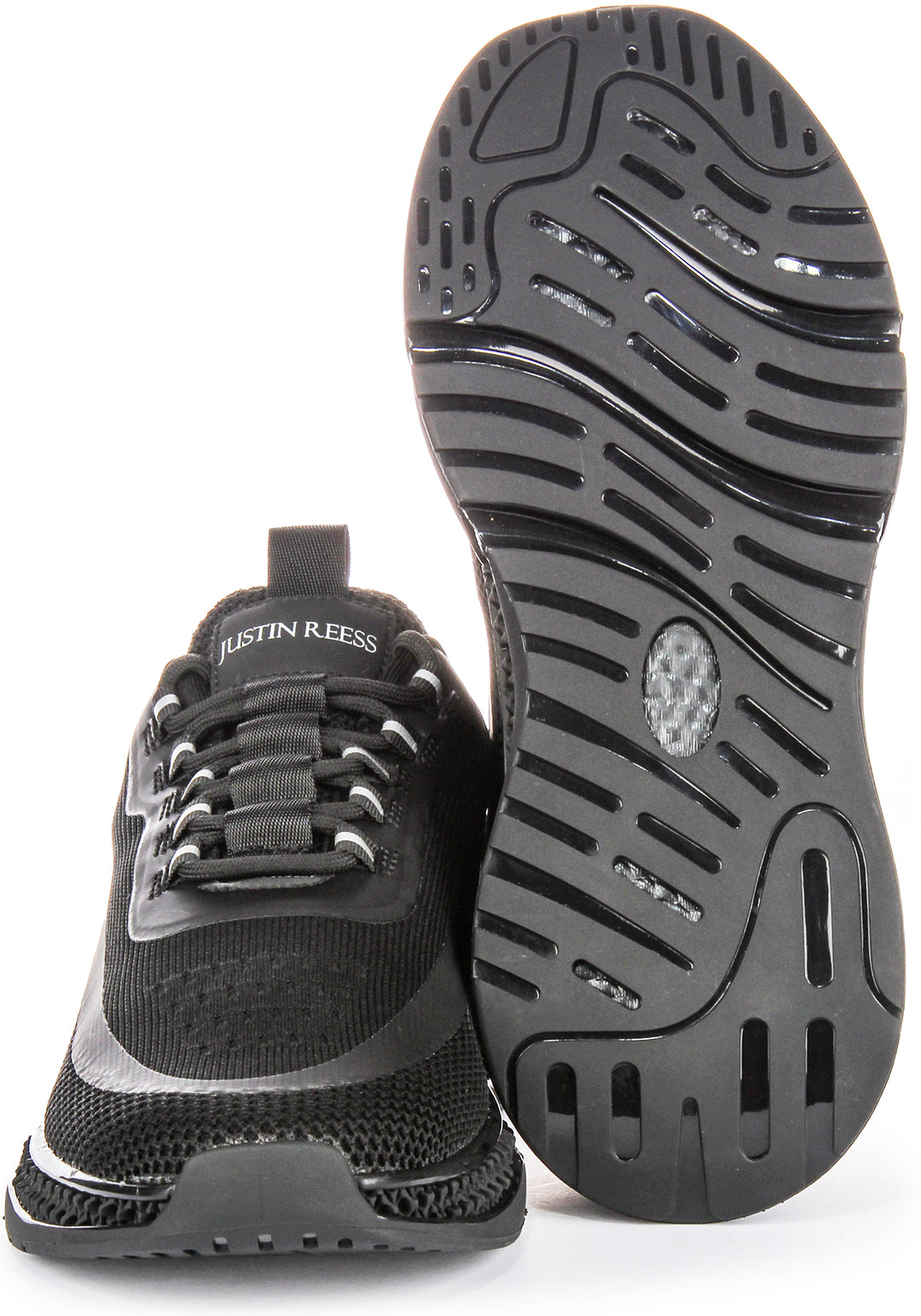 Chaussures de Course en Tissu Tech Ins de Justinreess England Pour Hommes en Noir