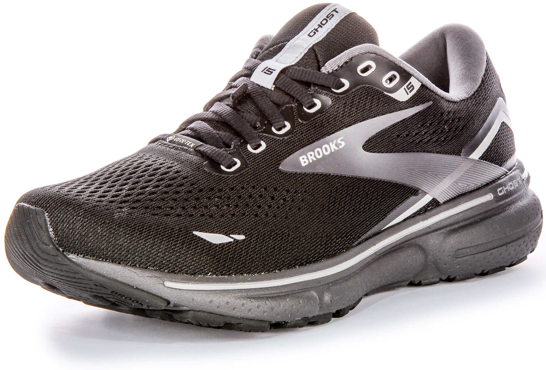 Brooks Ghost 15 GTX in Schwarz fur Manner Goretex Laufschuhe 4feetshoes