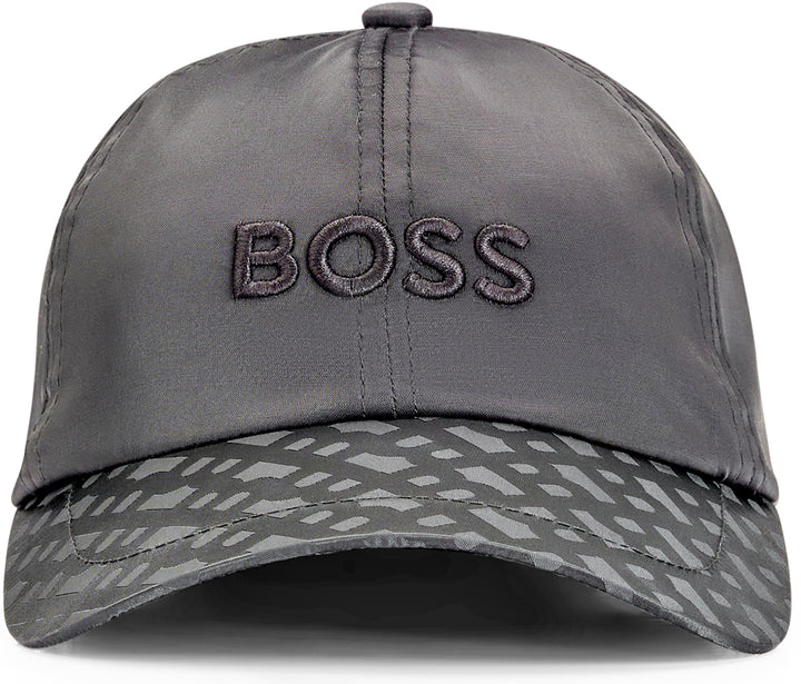 Boss Zed M Pannello Riflettente con Logo 3D Cappellini in Cotone da Uomo Nero