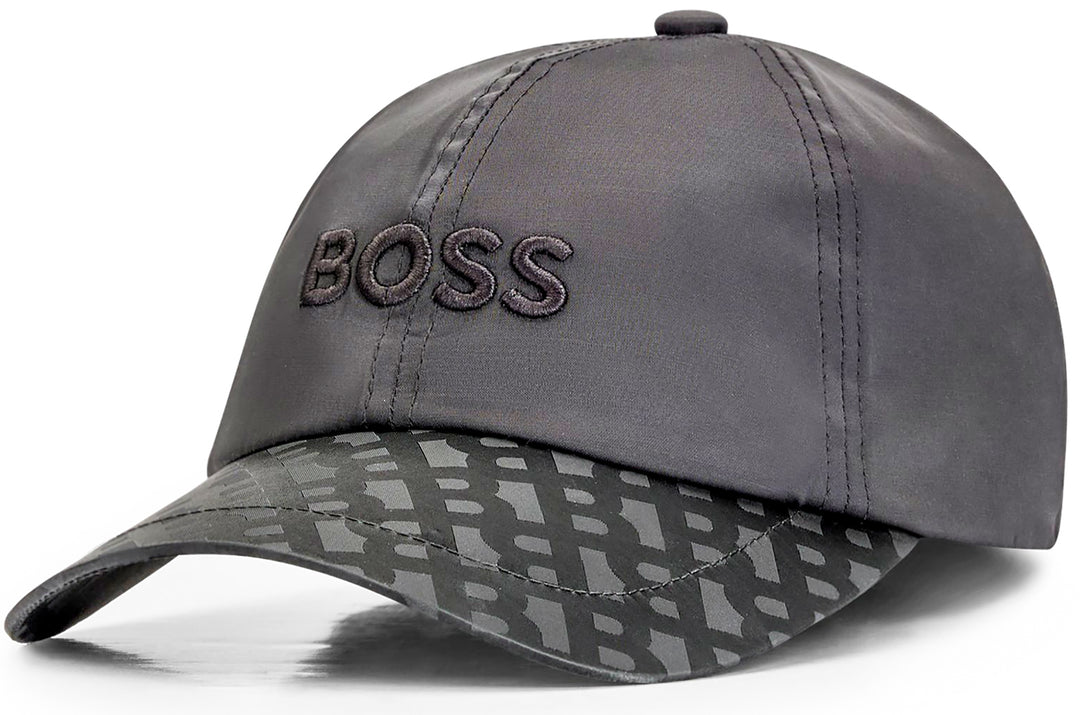 Boss Zed M 3D Logo Reflektierende Boss Paneel Baumwollkappen Herren Baumwollkappen in Schwarz