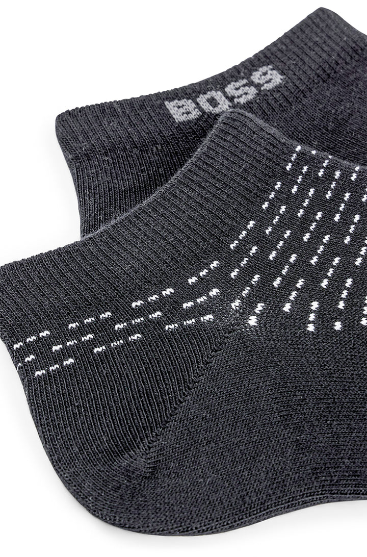 Boss 2 Pair Mini pattern Socks In Black