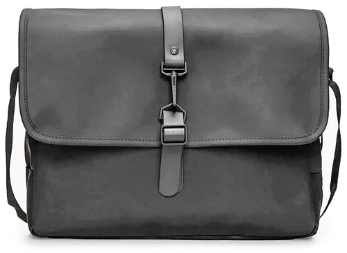 Sac Messenger en Polyester Rains avec Sangle Déclaration de Ville W3 en Noir
