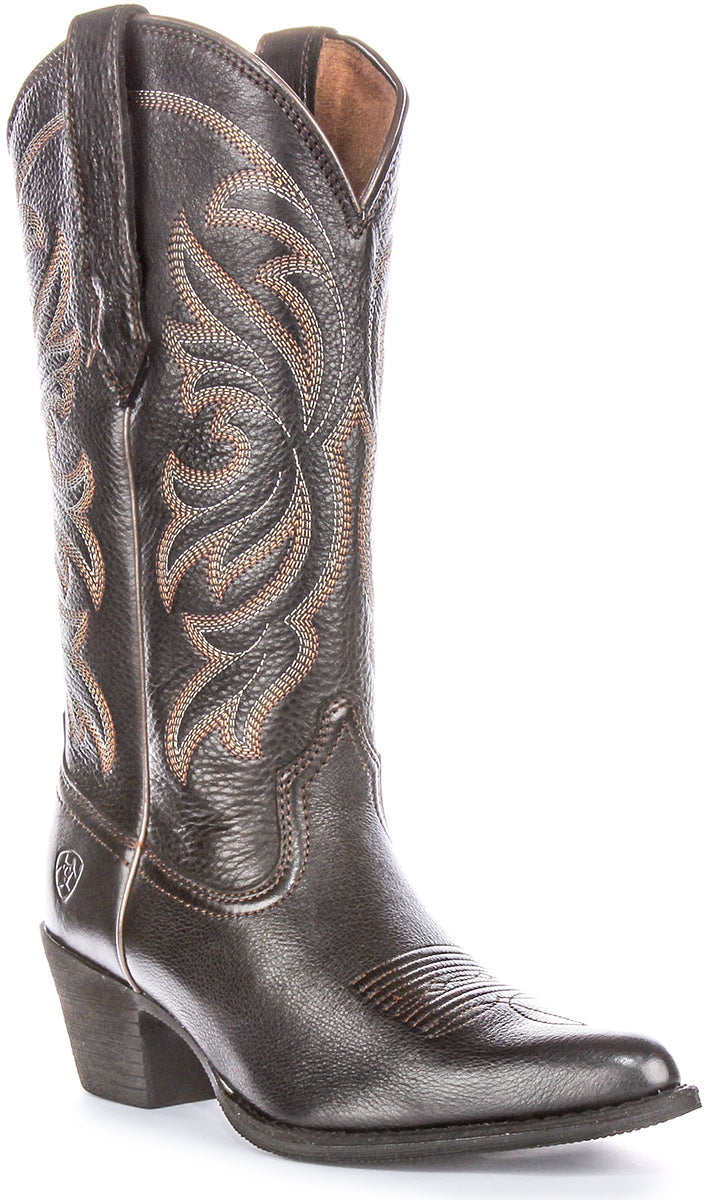 Ariat Heritage J Toe Cowboy Boot In Black For Women
