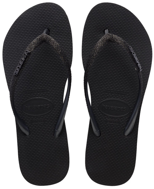 Havaianas Slim Flatform Sparkle In Black