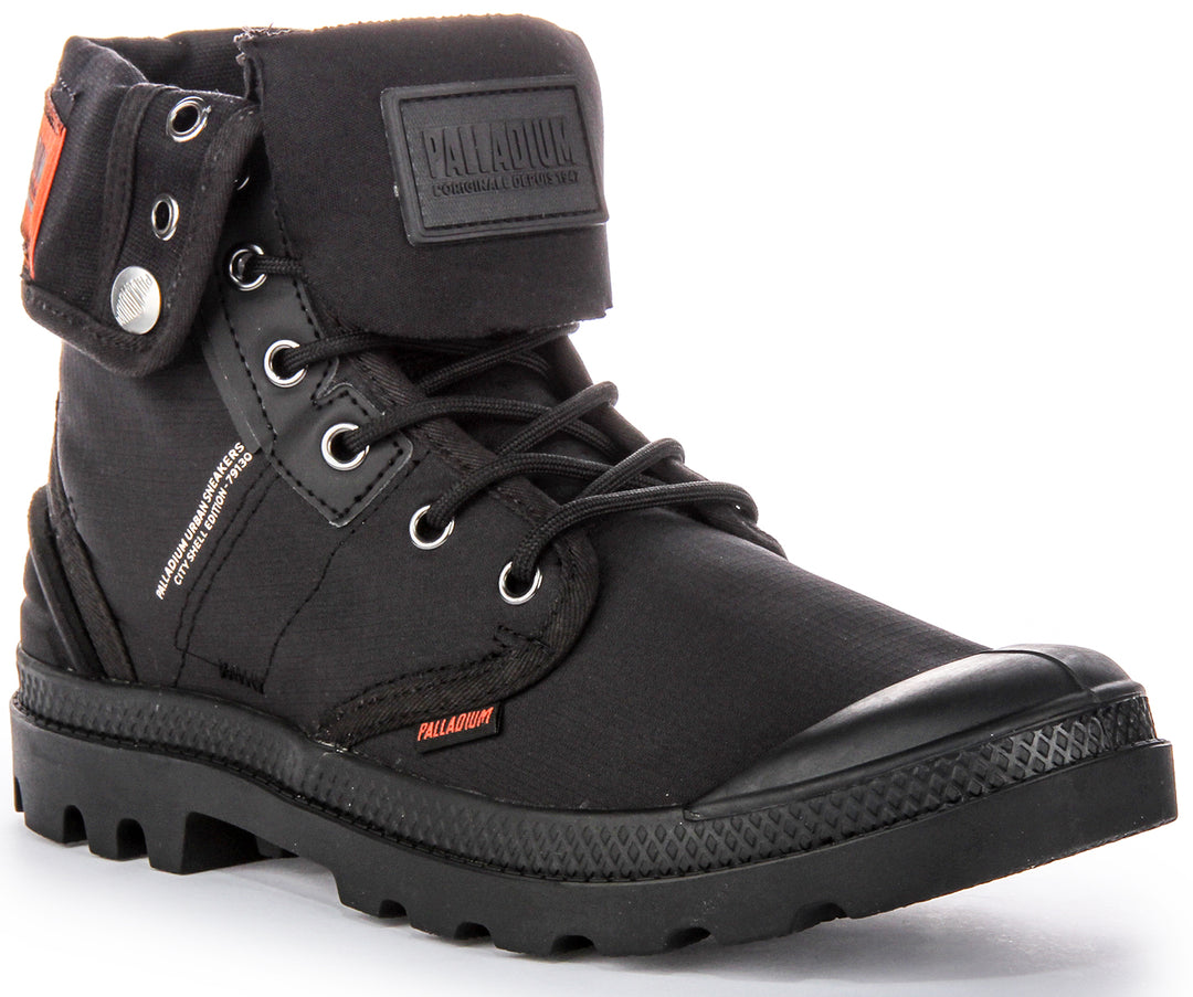 Botines de lona Palladium Baggy City Shelter en negro