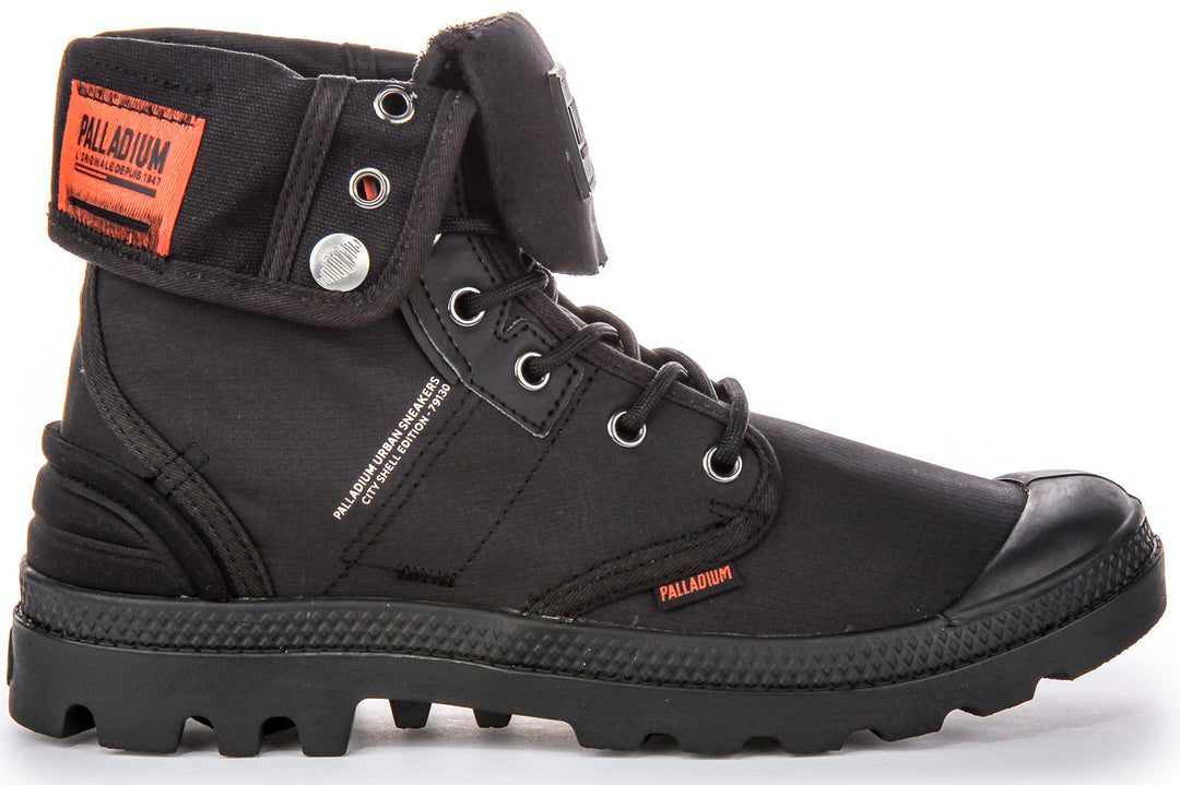 Bottines cheville en toile Palladium Baggy City Shelter en noir