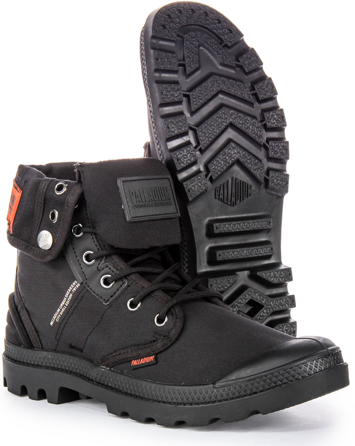 Bottines cheville en toile Palladium Baggy City Shelter en noir