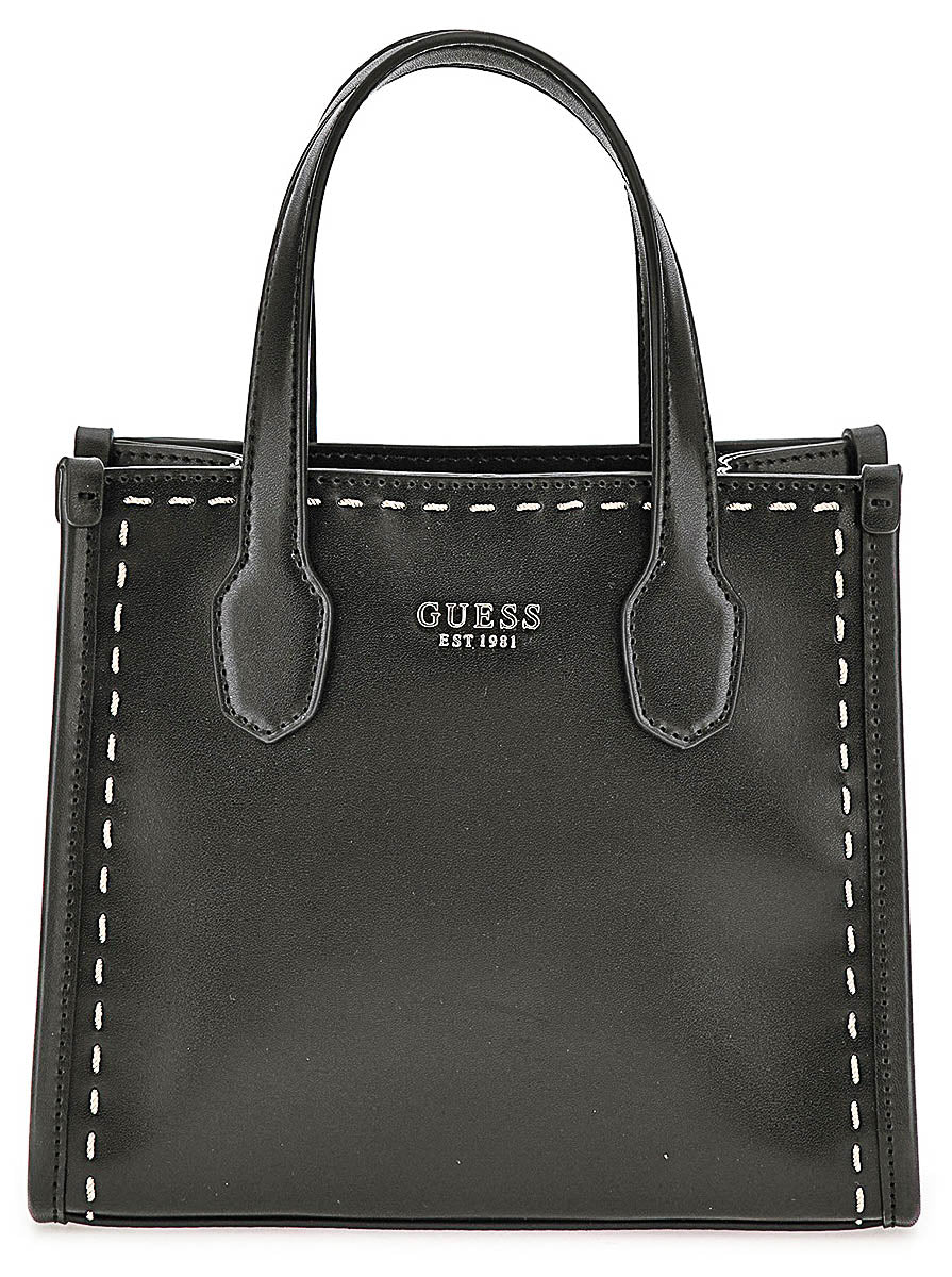 Guess Silvana Mini Tote In Black For Women