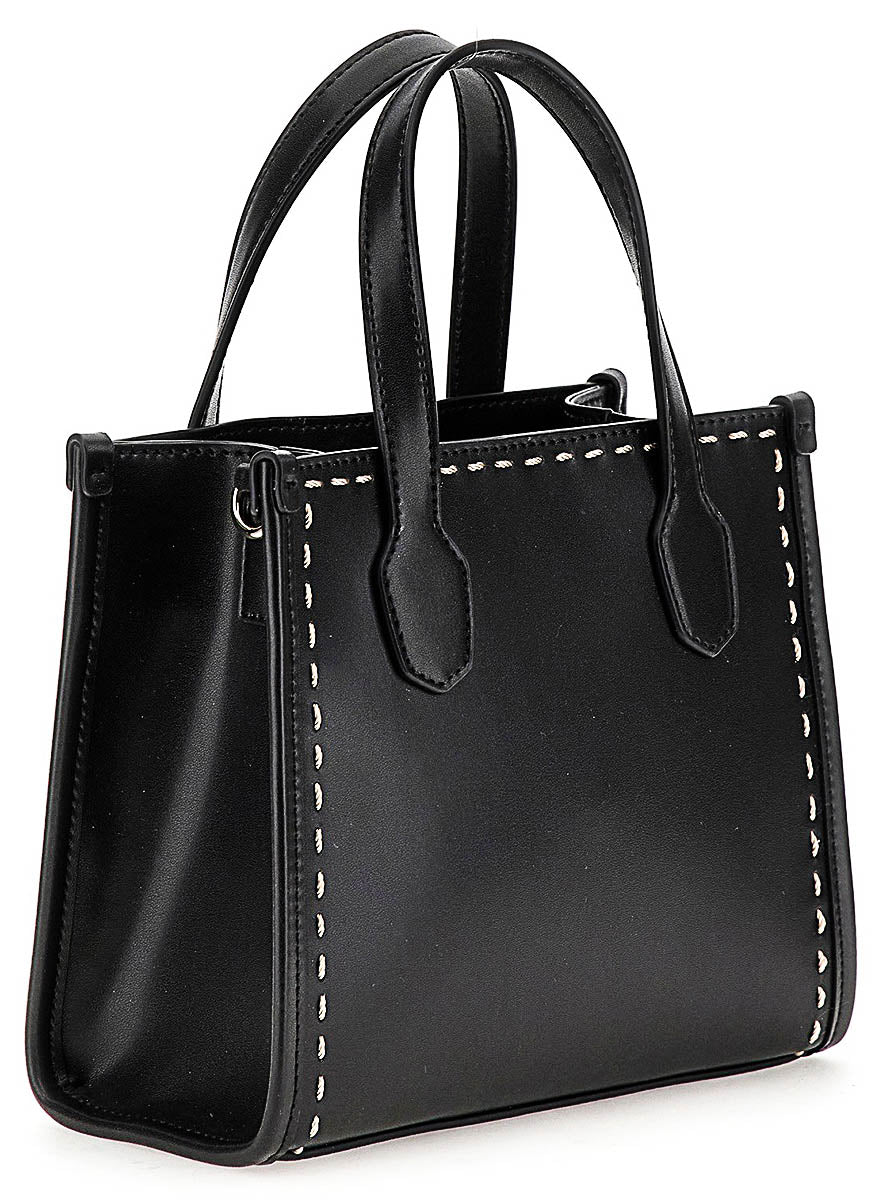Guess Silvana Mini Tote In Black For Women