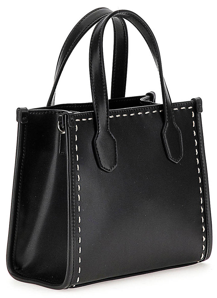Guess Silvana Mini Tote In Black For Women