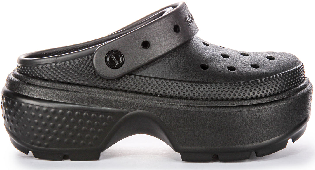 Crocs Stomp Clog Platform In Black