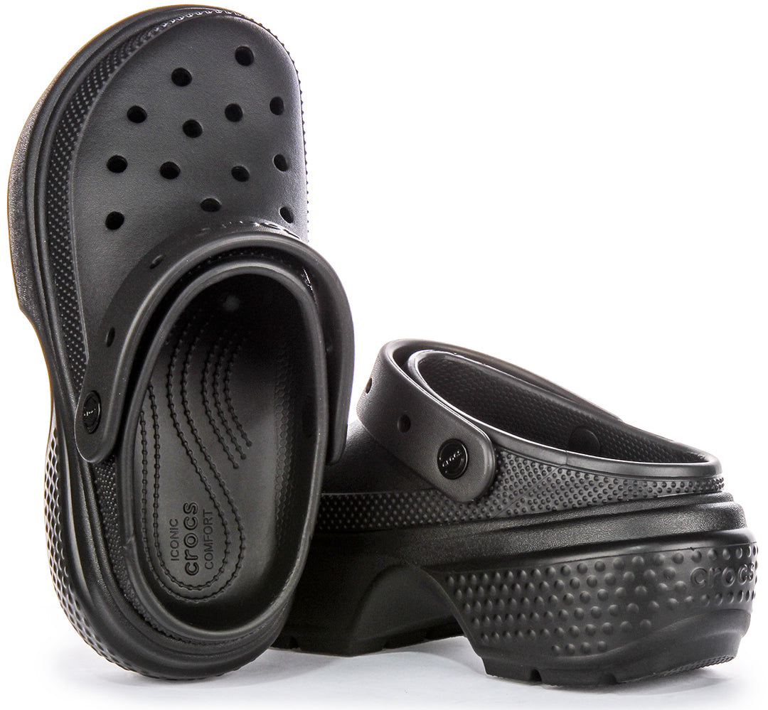 Crocs Stomp Clog Platform In Black