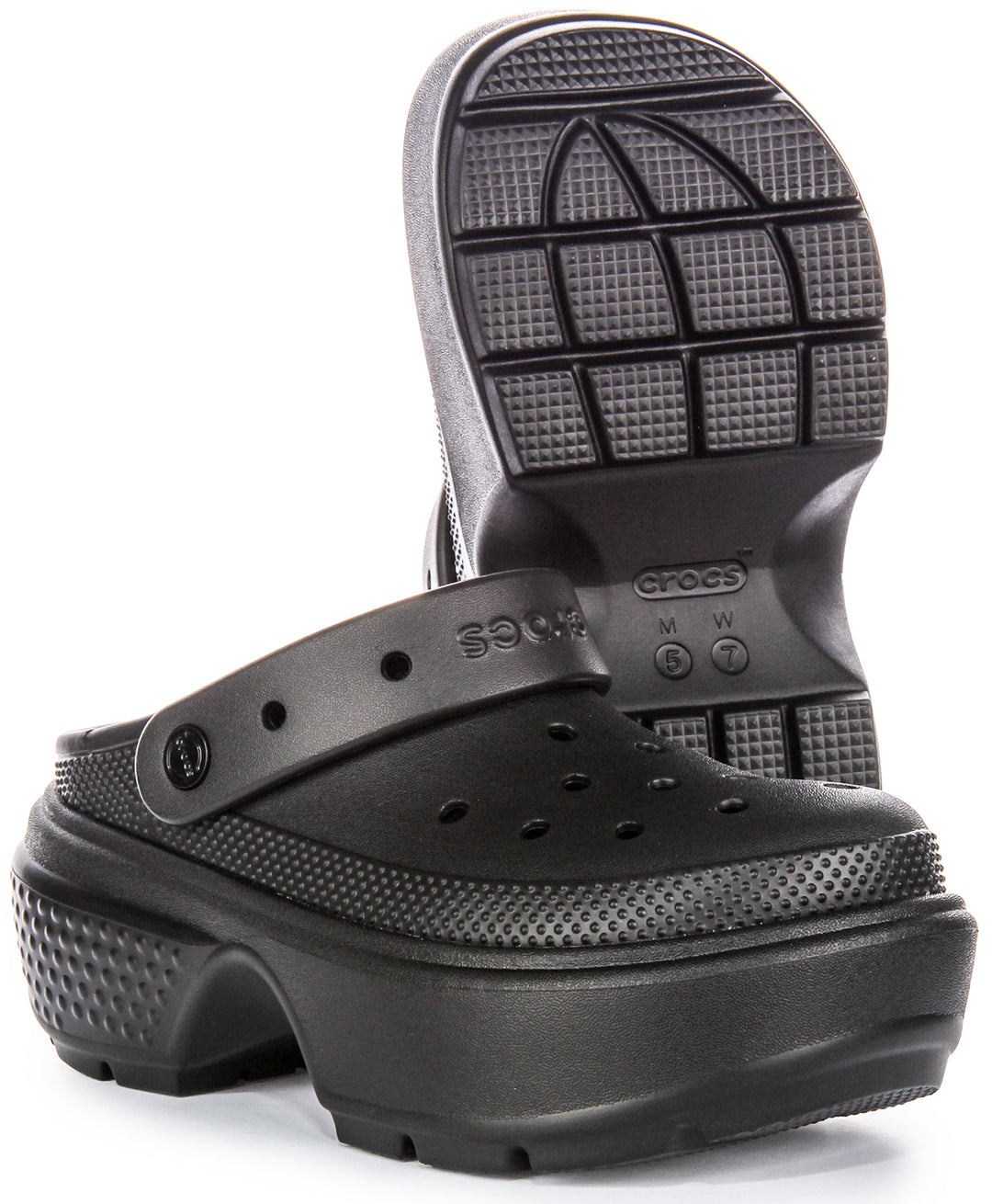 Crocs Stomp Clog Platform In Black