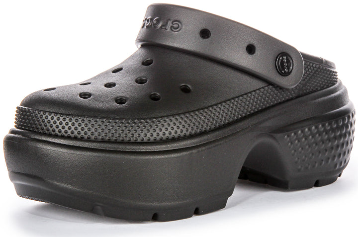 Crocs Stomp Clog Platform In Black