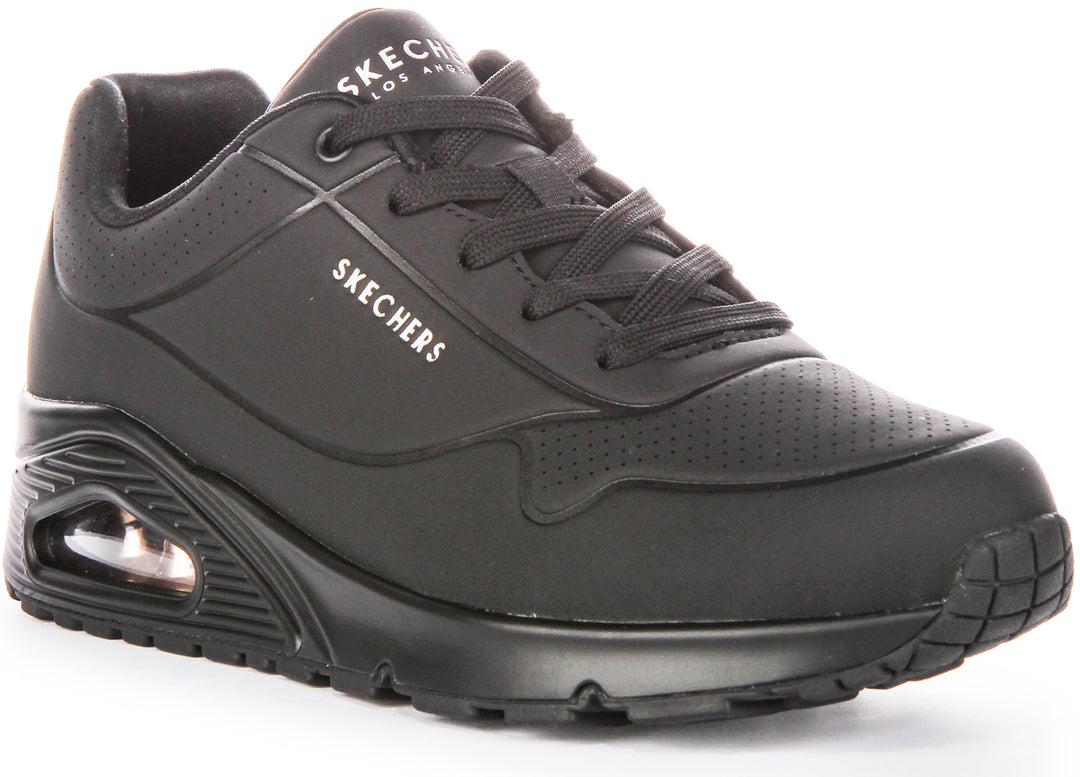 Skechers Uno Stand On Skech Air Baskets Synthétiques pour Femmes en Noir