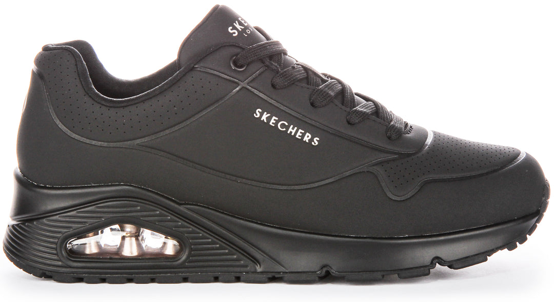 Skechers Uno Stand On Skech Air Baskets Synthétiques pour Femmes en Noir