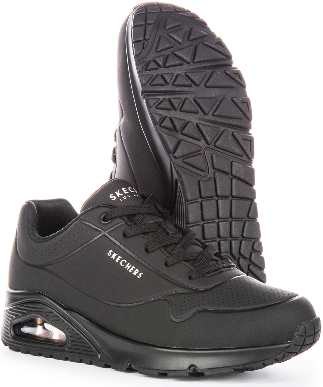 Skechers Uno Stand On Skech Air Baskets Synthétiques pour Femmes en Noir