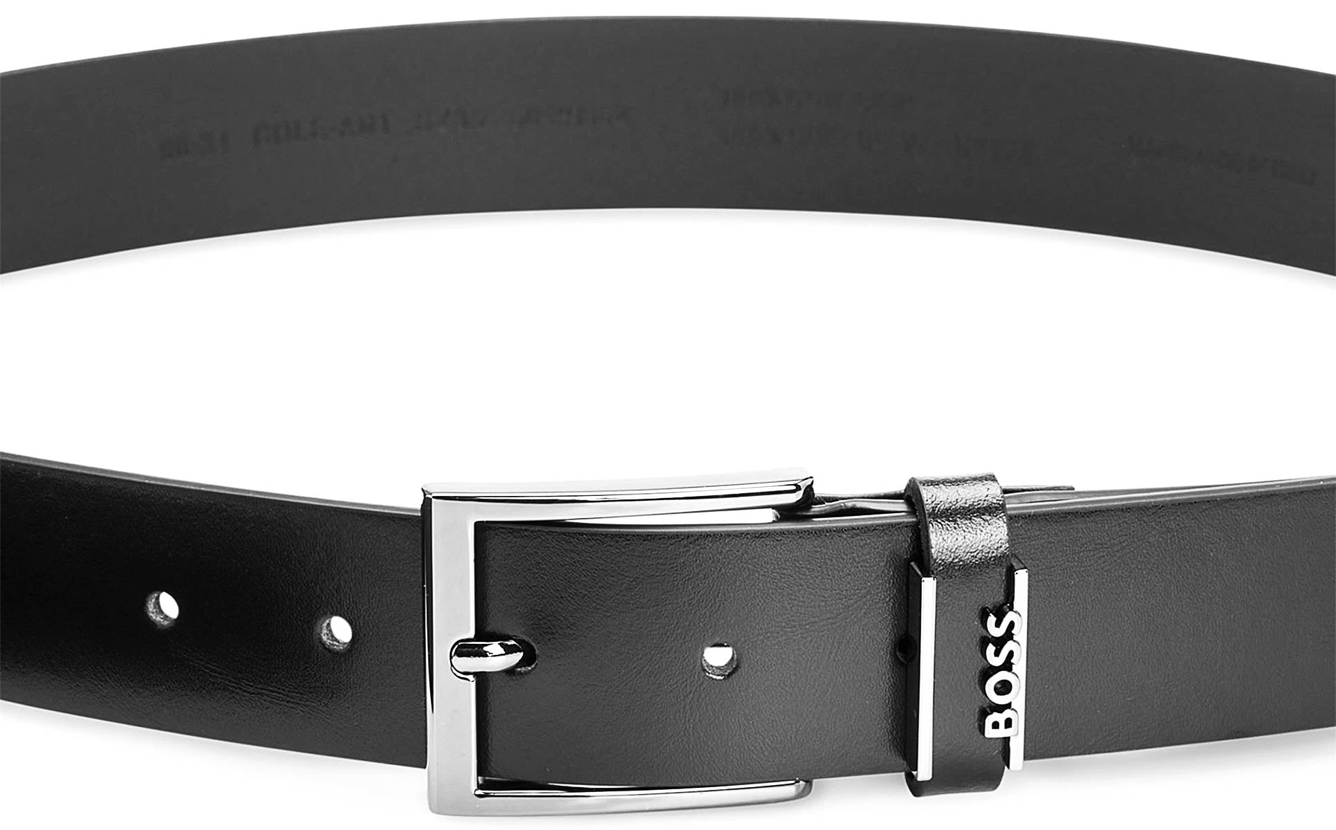 Boss Cole Ant Sz35 In Black For Men | Hugo Boss Leather Belts