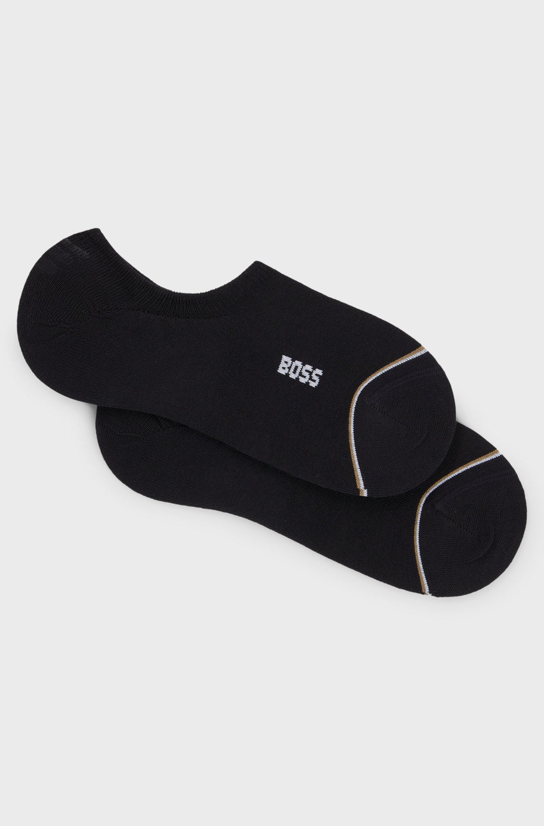 Boss 2 Pair  Shoe Sock Side Logo In Black