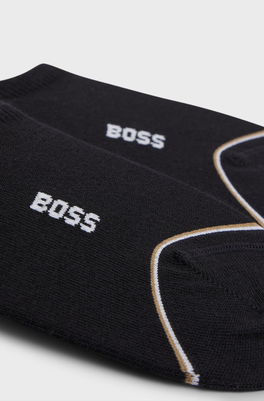 Boss 2 Pair  Shoe Sock Side Logo In Black