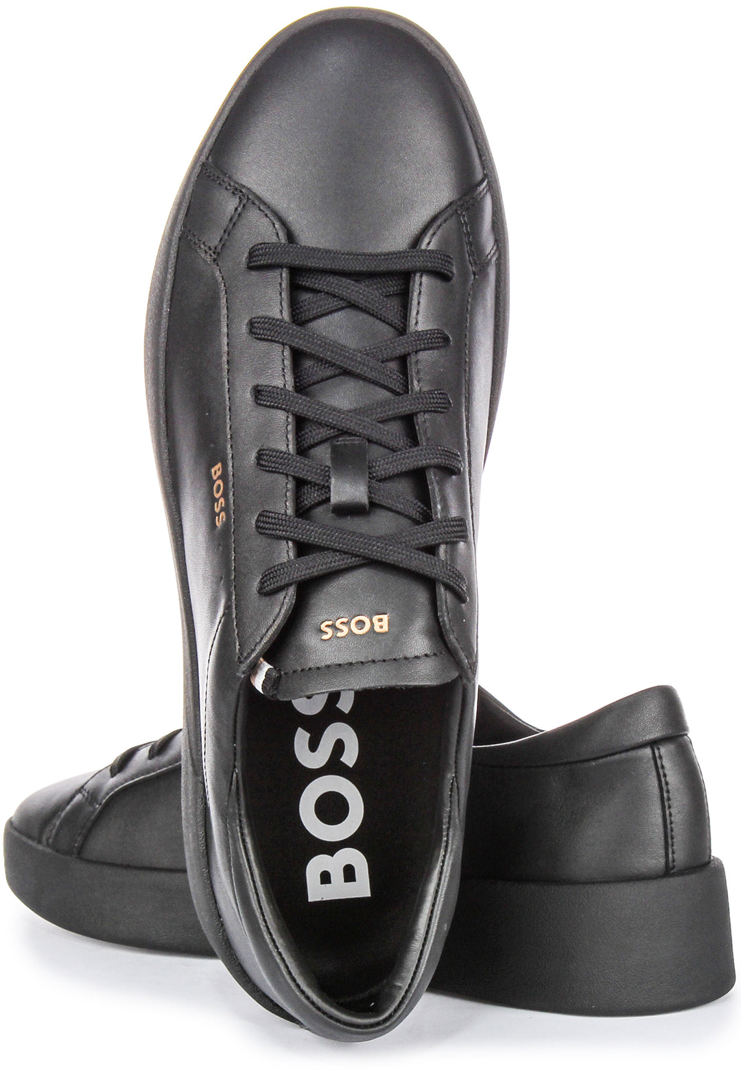 Boss Belwar Tennis Leather In Black For Men