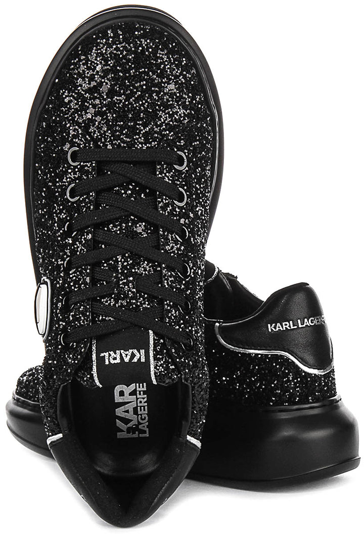 Karl Lagerfeld Kapri NFT Lo La In Black Glitter For Women