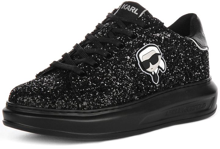 Karl Lagerfeld Kapri NFT Lo La In Black Glitter For Women