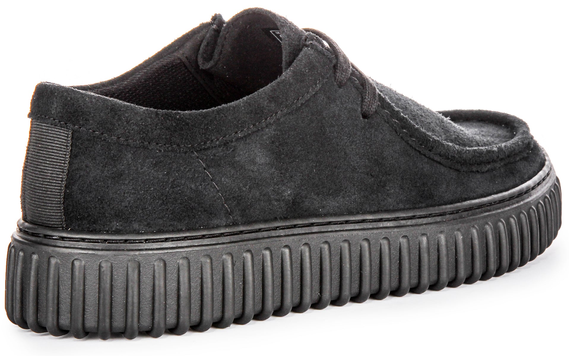 Clarks Torhill Low Top In Black For Men | Ribbed Outsole Suede