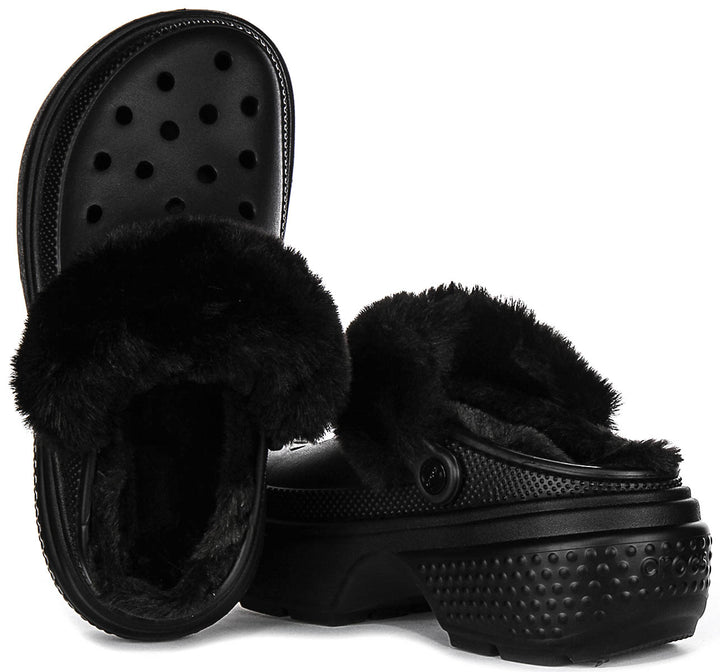 Crocs Stomp Lined Clog In Black