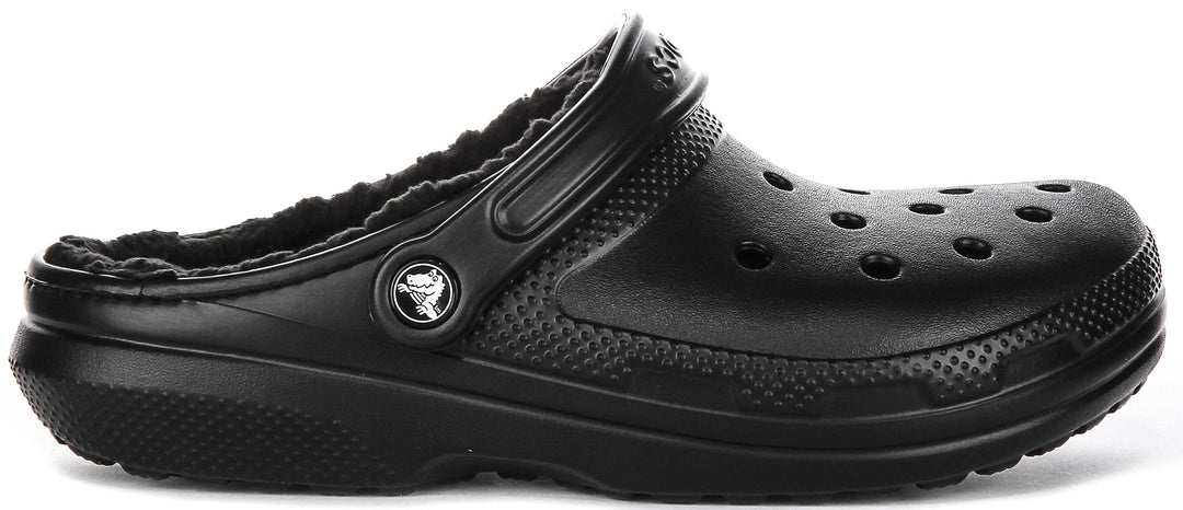 Crocs Classic Lined Clog In Black Warm Lined Clog – 4feetshoes