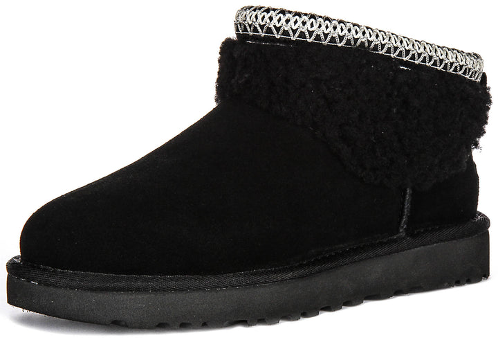 Ugg Australia Ultra Mini Cuff In Black For Women