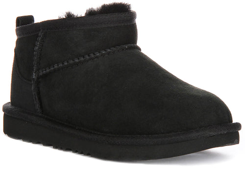 UGG Clasic Ultra Mini In Black For Kids