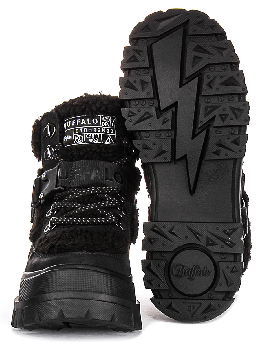 Buffalo Aspha Com1 Warm In Black For Women