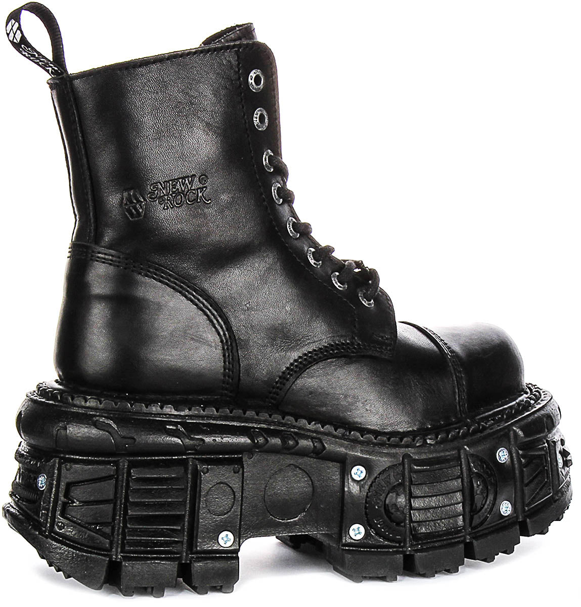 Newrock 083 Tank In Black | Lace Up Thick Sole Boots – 4feetshoes