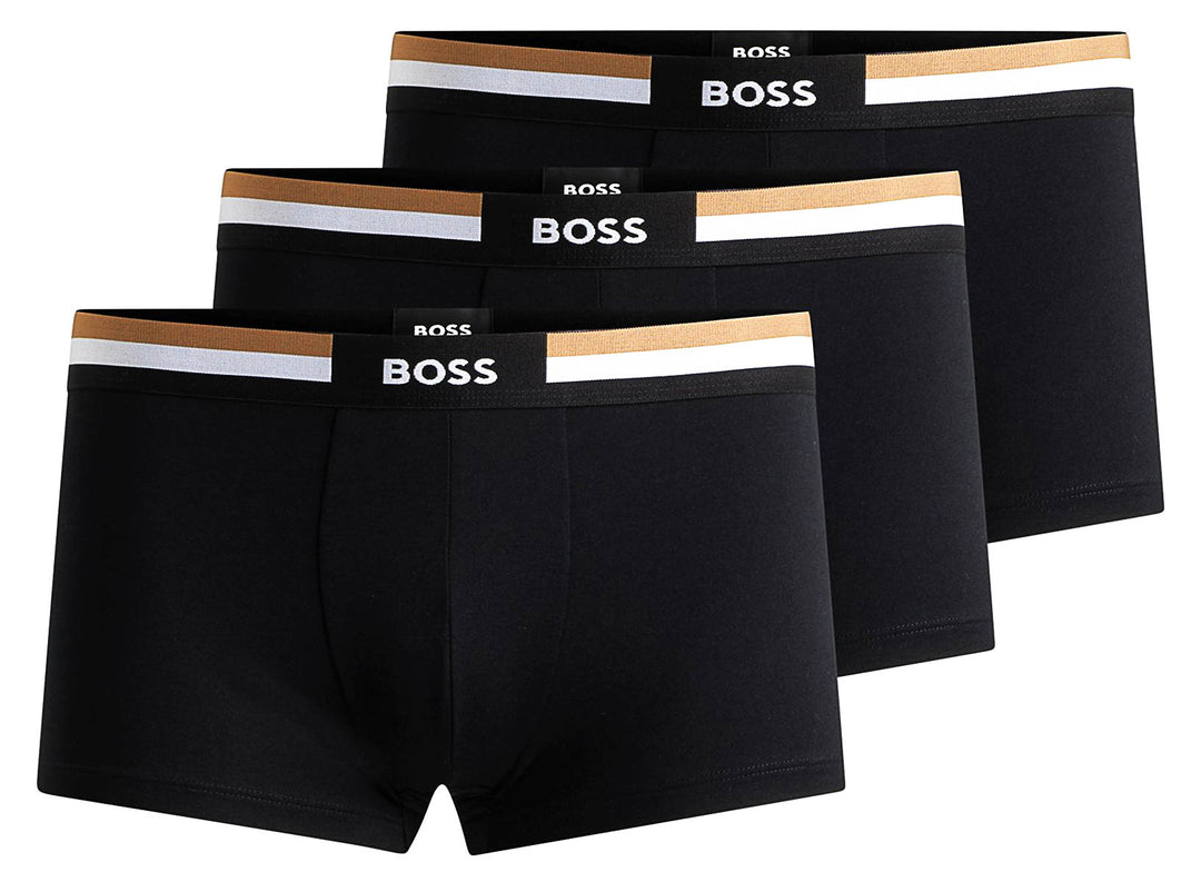 Boss Trunk 3 Pack Boxers Motion In Black For Men