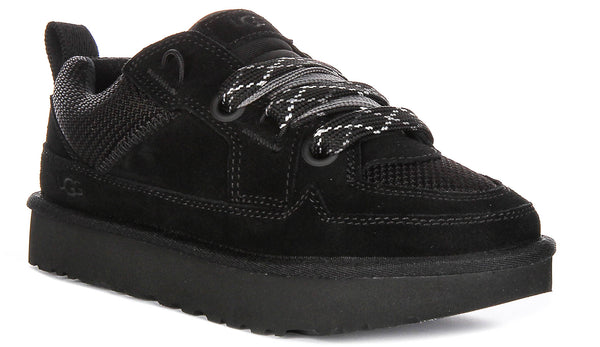 UGG ブラック Ugg Australia Lowmel In Black For Women | Flat Lace Heel Strap
