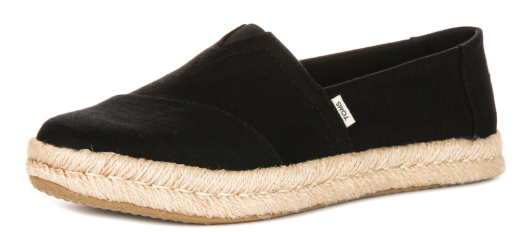Toms Alpargata Rope 2.0 In Black For Women