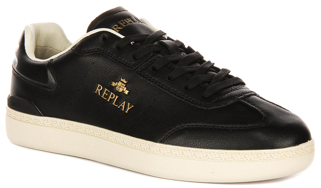 Replay Pyper Replay Pyper Action In Black For Men | Lace up Retro Trainers – 4feetshoes