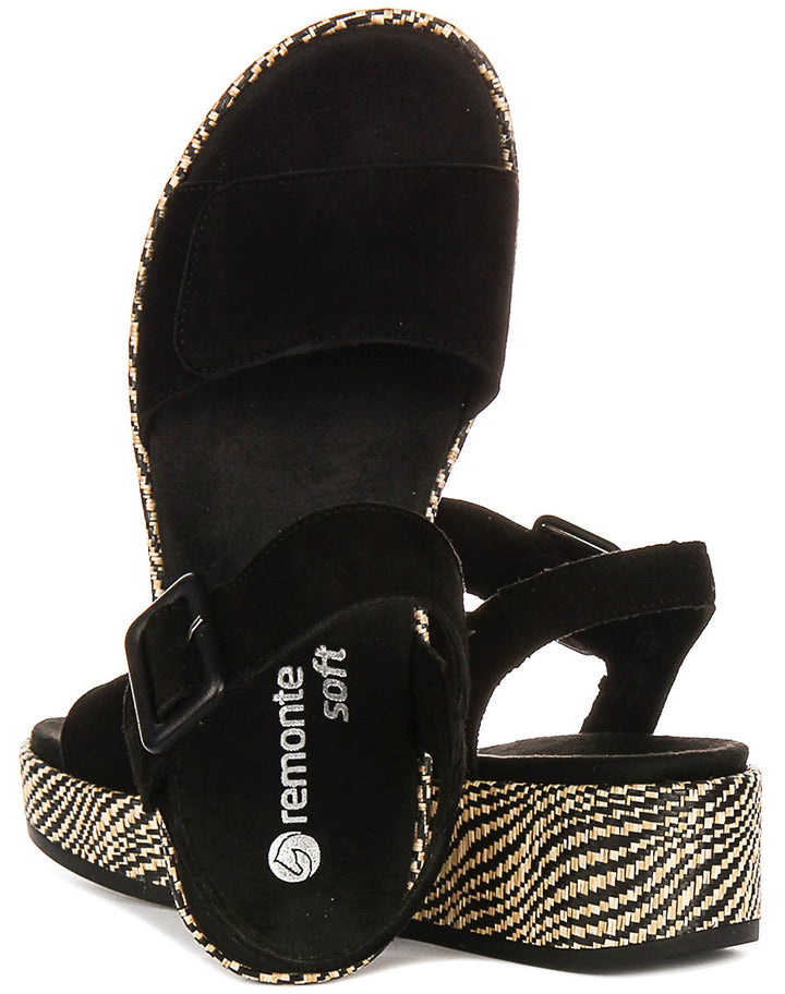 Remonte D1N54-02 Sandals In Black For Women