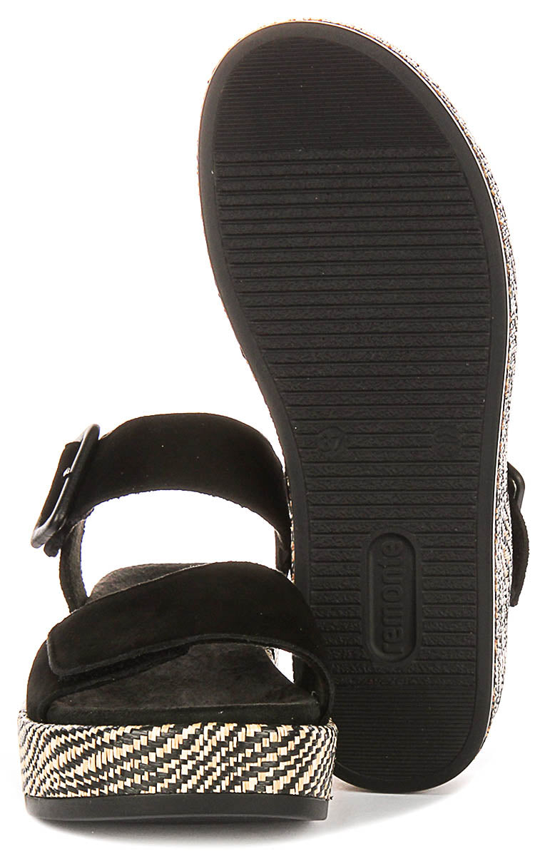 Remonte D1N54-02 Sandals In Black For Women