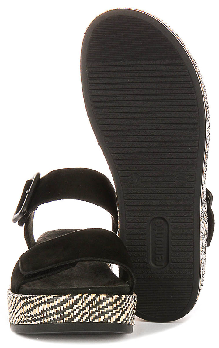 Remonte D1N54-02 Sandals In Black For Women