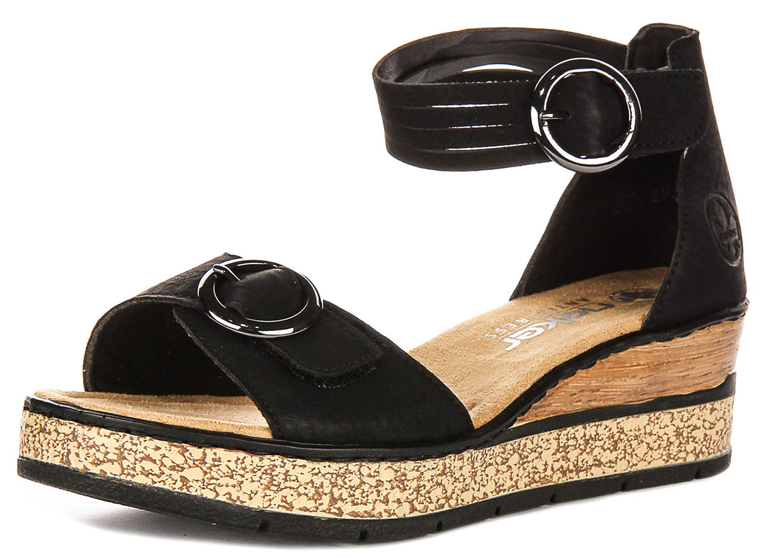 Rieker 63780-00 In Black For Women
